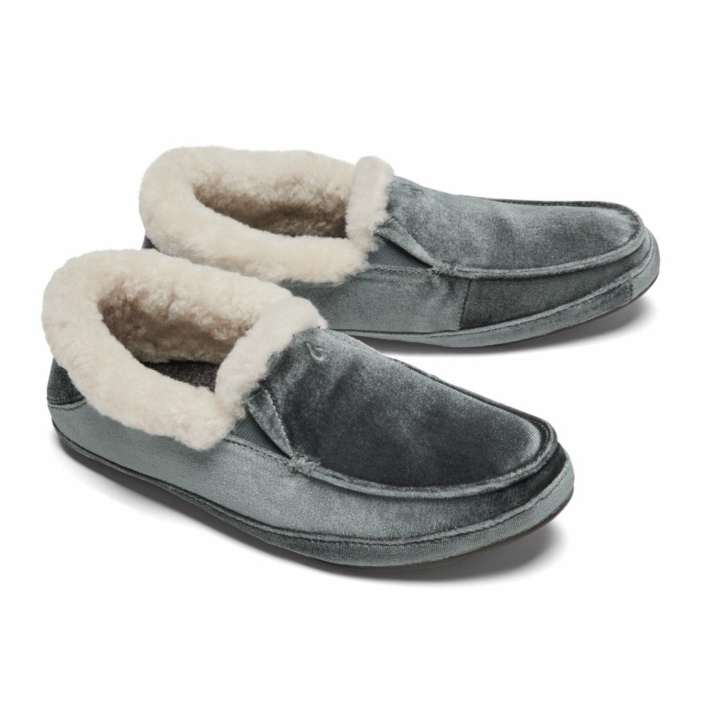 Olukai Women's Ku Una Lanui Slipper - Charcoal US350-197